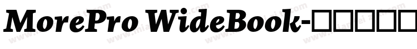 MorePro WideBook字体转换